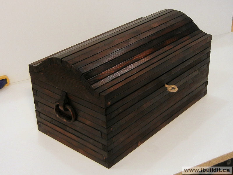 completed treasure box ready to bury